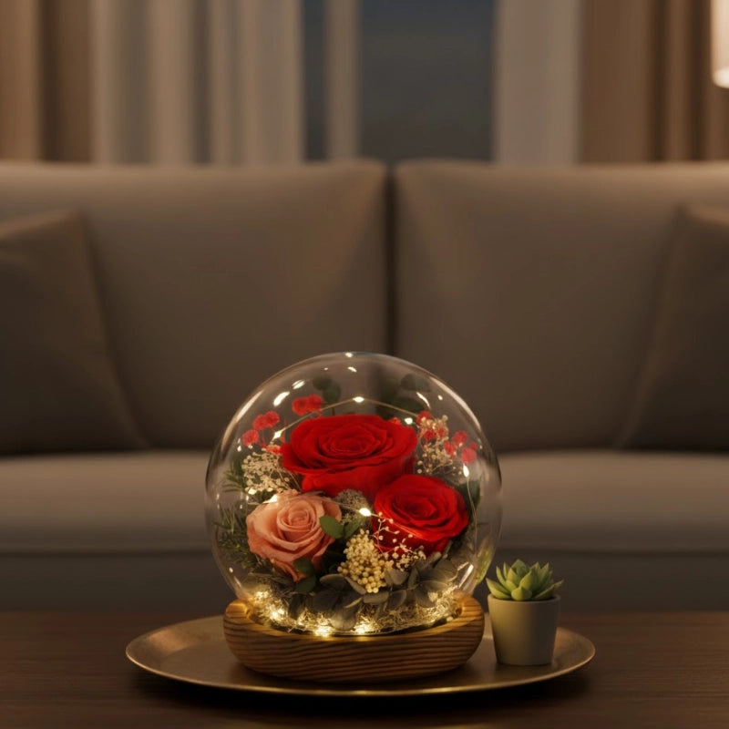 Eternal Rose Glass Dome