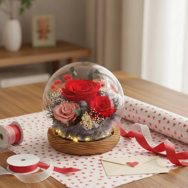 Eternal Rose Glass Dome