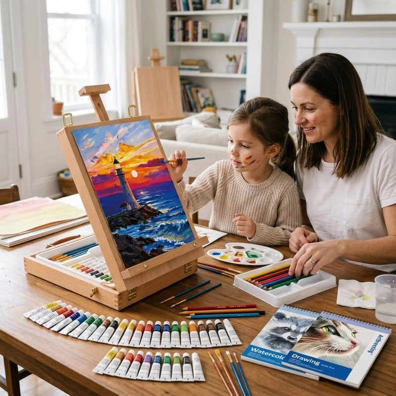 Tabletop Mixed Media Easel Set