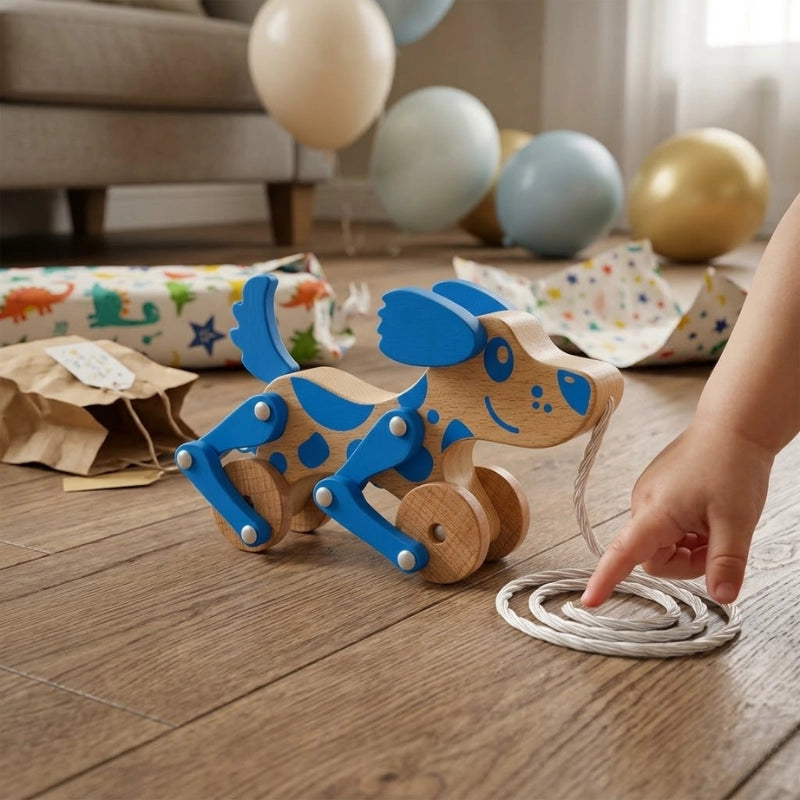 Wooden Puppy Pull Toy