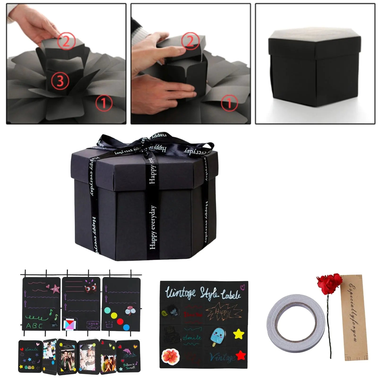 Black Explosion Photo Box