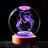 Dolphin Crystal Ball Lamp